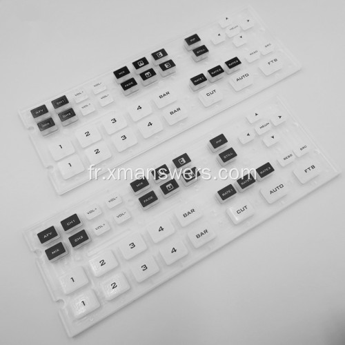 Clavier de boutons de clavier en caoutchouc de silicone d&#39;impression d&#39;écran en soie